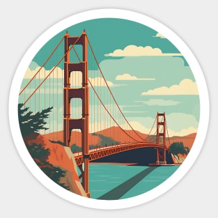 Golden Gate Bridge illustration Sticker